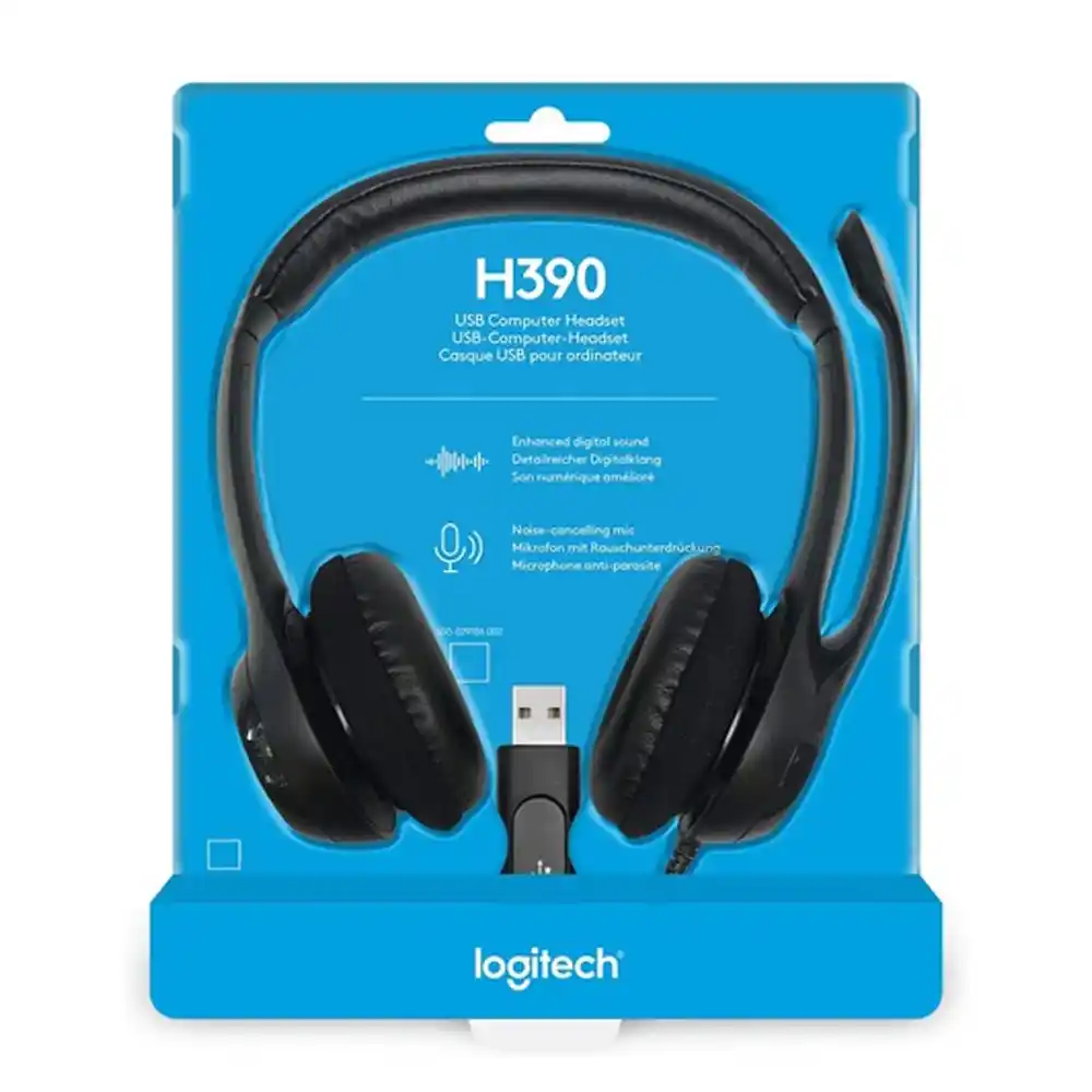 Logitech USB Headset H390 with Noise Cancelling Mic